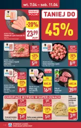 Gazetka promocyjna Aldi - Pełna oferta - Gazetka - ważna od 11.04 do 11.04.2026 - strona 6 - produkty: Kurczak, Mięso mielone, Mięso mielone z łopatki wieprzowej, Ser, Mięsne specjały, Croissant, Schab wieprzowy, Chleb, Bułka, Mięso