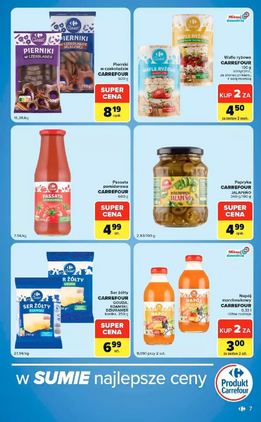 Gazetka promocyjna Carrefour - Gazetka Express w SUMIE ekspresowe zakupy - ważna 08.09 do 14.09.2026 - strona 7 - produkty: Edam, Gouda, Mars, Napój, Papryka, Piernik, Pierniki w czekoladzie, Ryż, Ser, Wafle