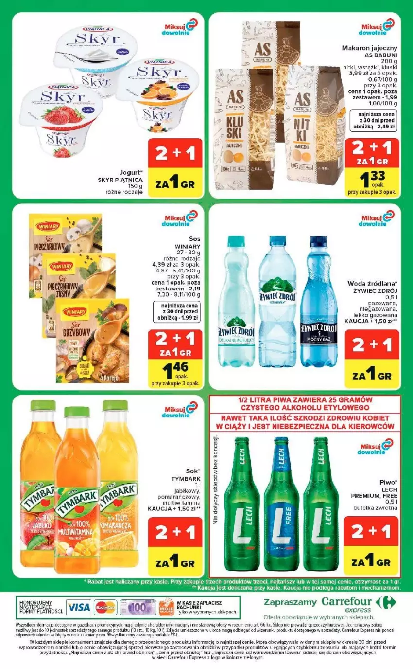 Gazetka promocyjna Carrefour - Gazetka Express w SUMIE ekspresowe zakupy - ważna 08.09 do 14.09.2026 - strona 8 - produkty: Babuni, Dell, EPEE, Fa, Jogurt, LANA, Lech Premium, Makaron, Mus, Piątnica, Piwo, Sok, Tymbark, Winiary