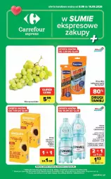 Gazetka promocyjna Carrefour - Gazetka Express w SUMIE ekspresowe zakupy - Gazetka - ważna od 14.09 do 14.09.2026 - strona 1 - produkty: Tchibo, Kawa, Tarczyński, Winogrona, Woda mineralna, Kabanos, Woda, Wino, Cisowianka, Fa