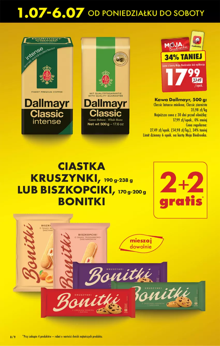 Gazetka promocyjna Biedronka - Od poniedzialku - ważna 01.07 do 06.07.2024 - strona 10 - produkty: Bonitki, Ciastka, Dallmayr, Gra, Kawa