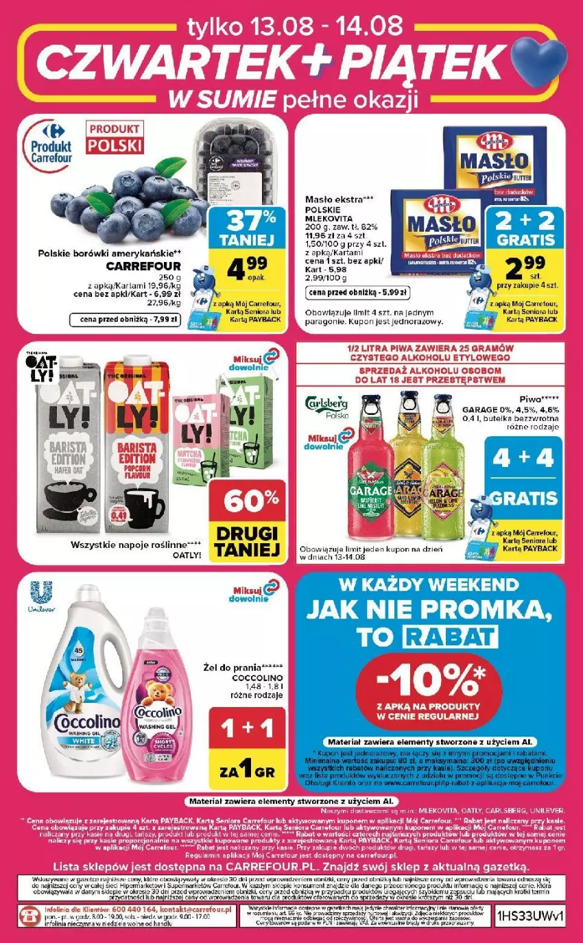 Gazetka promocyjna Carrefour - Gazetka Carrefour, Market w SUMIE od środy WEEKEND OKAZJI - ważna 12.08 do 14.08.2026 - strona 8 - produkty: Coccolino, Fa, Mleko, Napoje, Rum, Sok