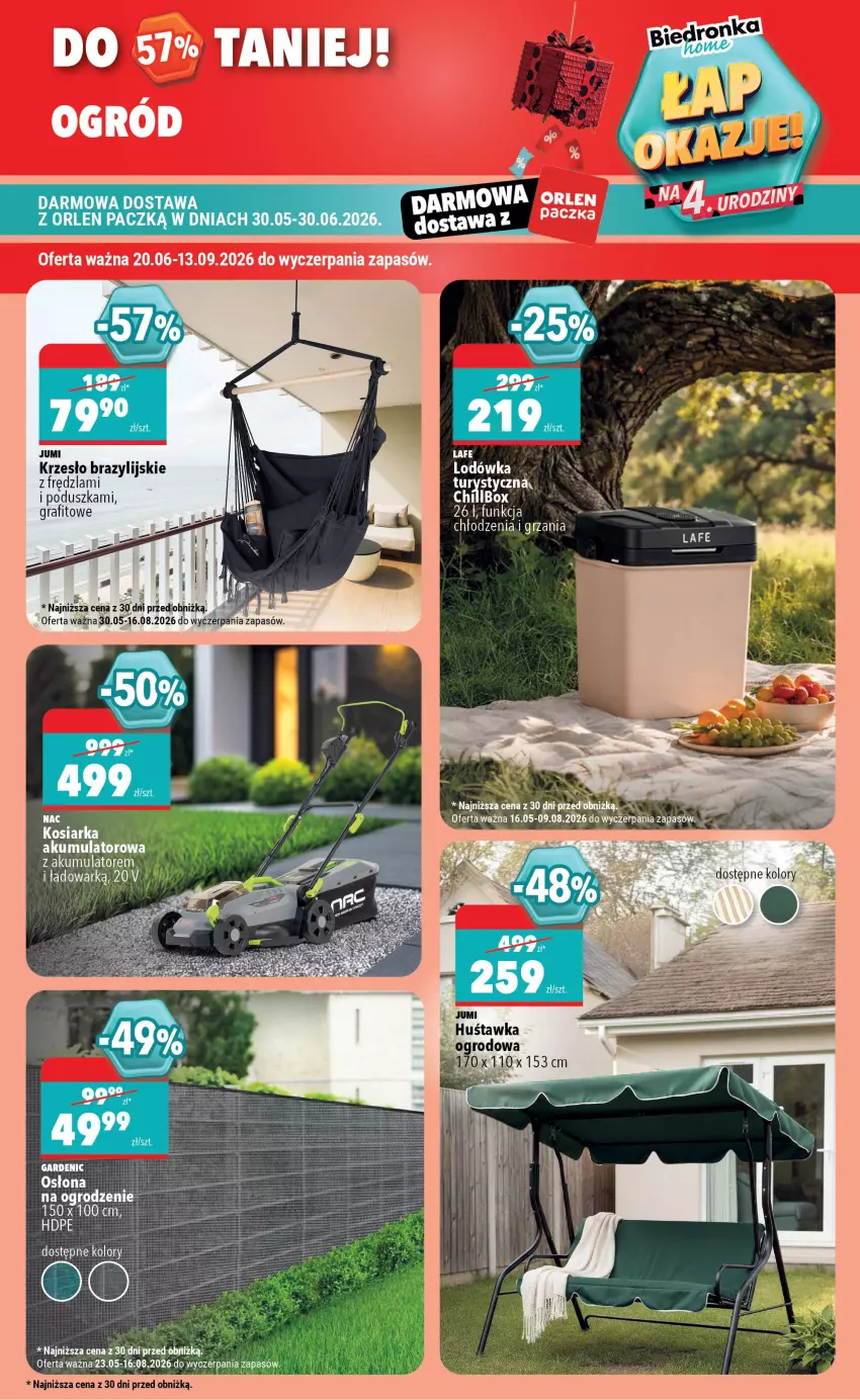 Gazetka promocyjna Biedronka - Gazetka - ważna 20.06 do 27.06.2026 - strona 3 - produkty: Goal, Gra, Huśtawka, Krzesło, Poduszka, Por, Ser, Top