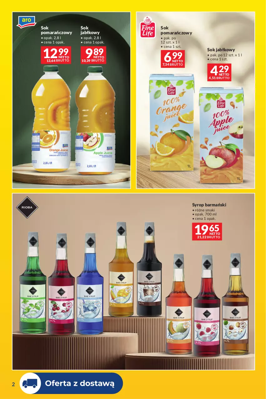 Gazetka promocyjna Makro - Dostawy dla gastronomii - ważna 01.07 do 31.07.2026 - strona 2 - produkty: Sok, Sok jabłkowy, Sok pomarańczowy, Syrop