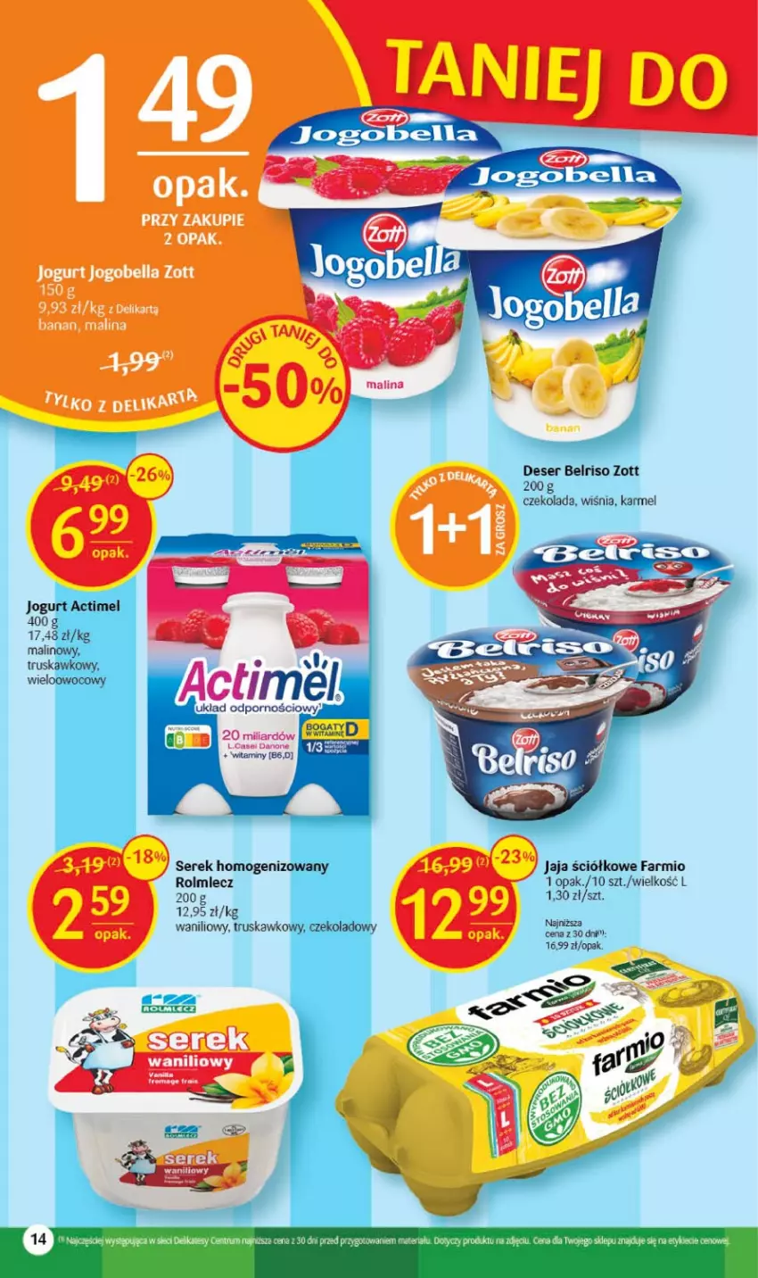 Gazetka promocyjna Delikatesy Centrum - Gazetka DC26 - ważna 06.07 do 12.07.2023 - strona 14 - produkty: Czekolada, Deser, Fa, Por, Rolmlecz, Rum, Ser, Serek