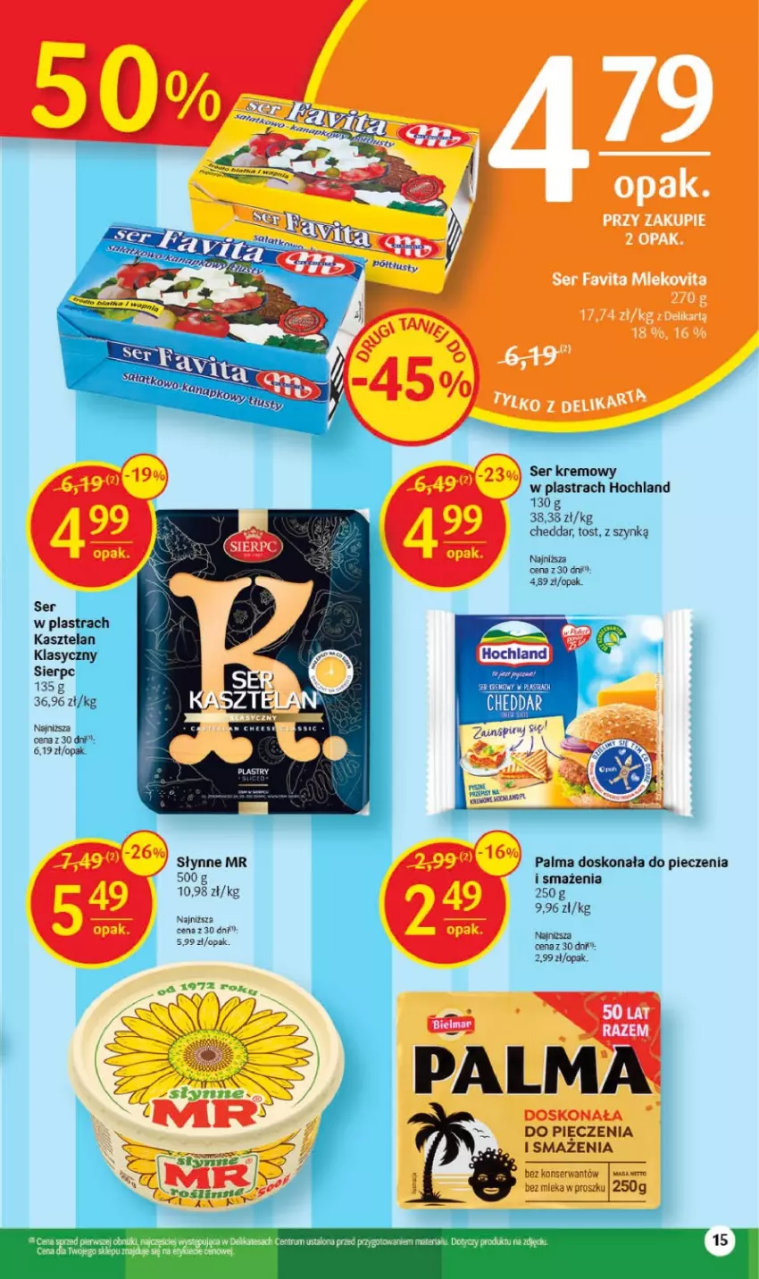 Gazetka promocyjna Delikatesy Centrum - Gazetka DC26 - ważna 06.07 do 12.07.2023 - strona 15 - produkty: Cheddar, Hochland, Palma, Piec, Rum, Ser, Słynne