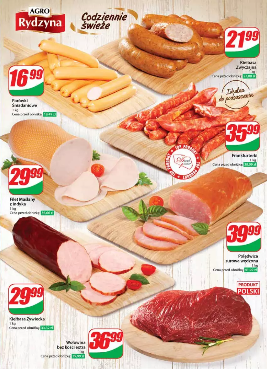 Gazetka promocyjna Dino - Gazetka 1 - ważna 03.01 do 09.01.2024 - strona 11 - produkty: Danio, Frankfurterki, Kiełbasa, Parówki, Polędwica, Wołowina