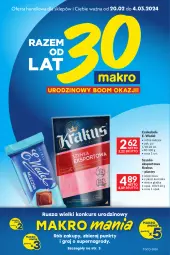 Gazetka promocyjna Makro - Oferta dla Twojego biznesu - Gazetka - ważna od 04.03 do 04.03.2024 - strona 1 - produkty: Kurczak, Krakus, Por, Gra, Szynka, Sport, Czekolada, E. Wedel