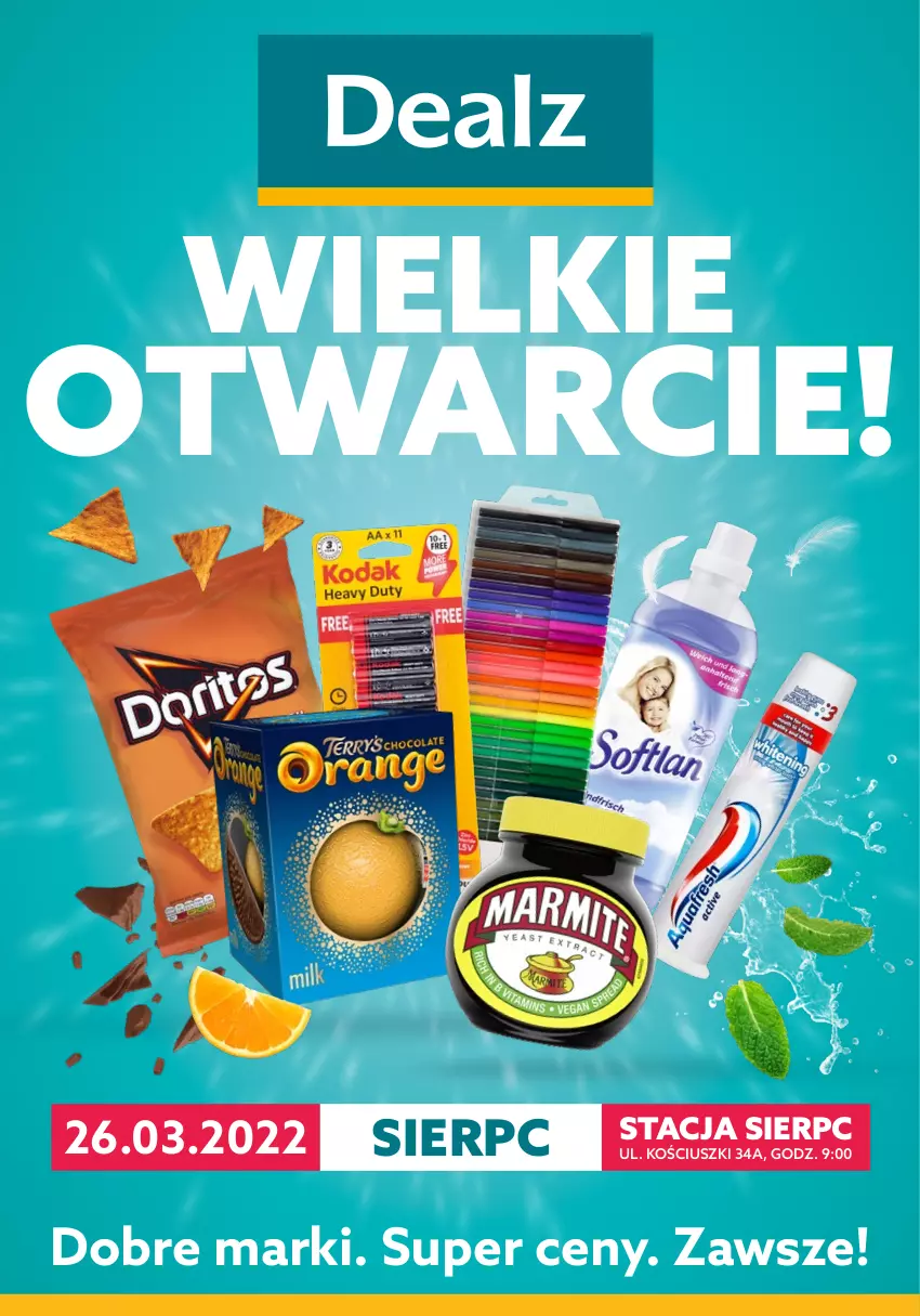 Gazetka promocyjna Dealz - WIELKIE OTWARCIE 26.03.2022Sierpc, Stacja Sierpc - ważna 26.03 do 09.04.2022 - strona 1