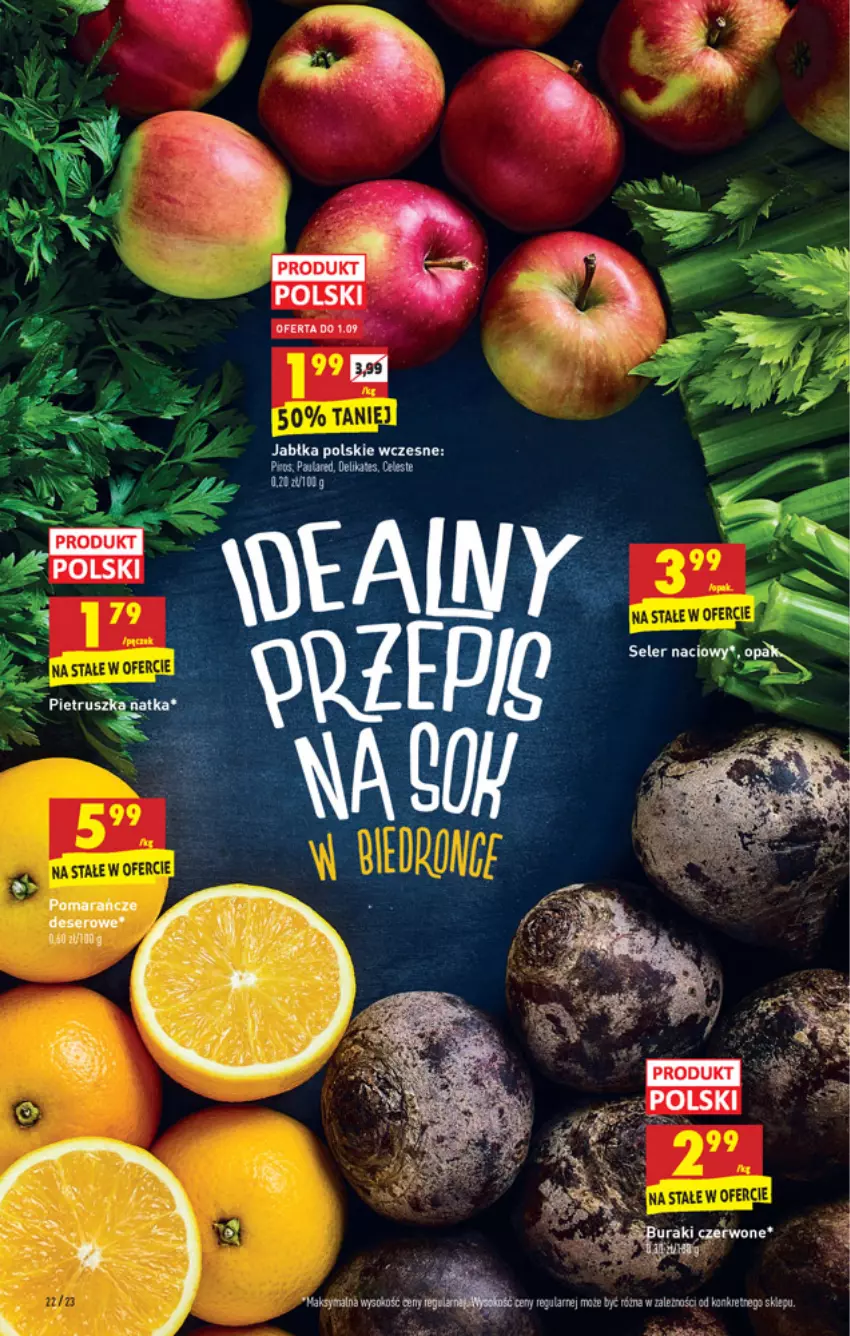 Gazetka promocyjna Biedronka - W tym tygodniu - ważna 30.08 do 04.09.2021 - strona 22 - produkty: Buraki, Deser, Pietruszka, Pomarańcze, Ser