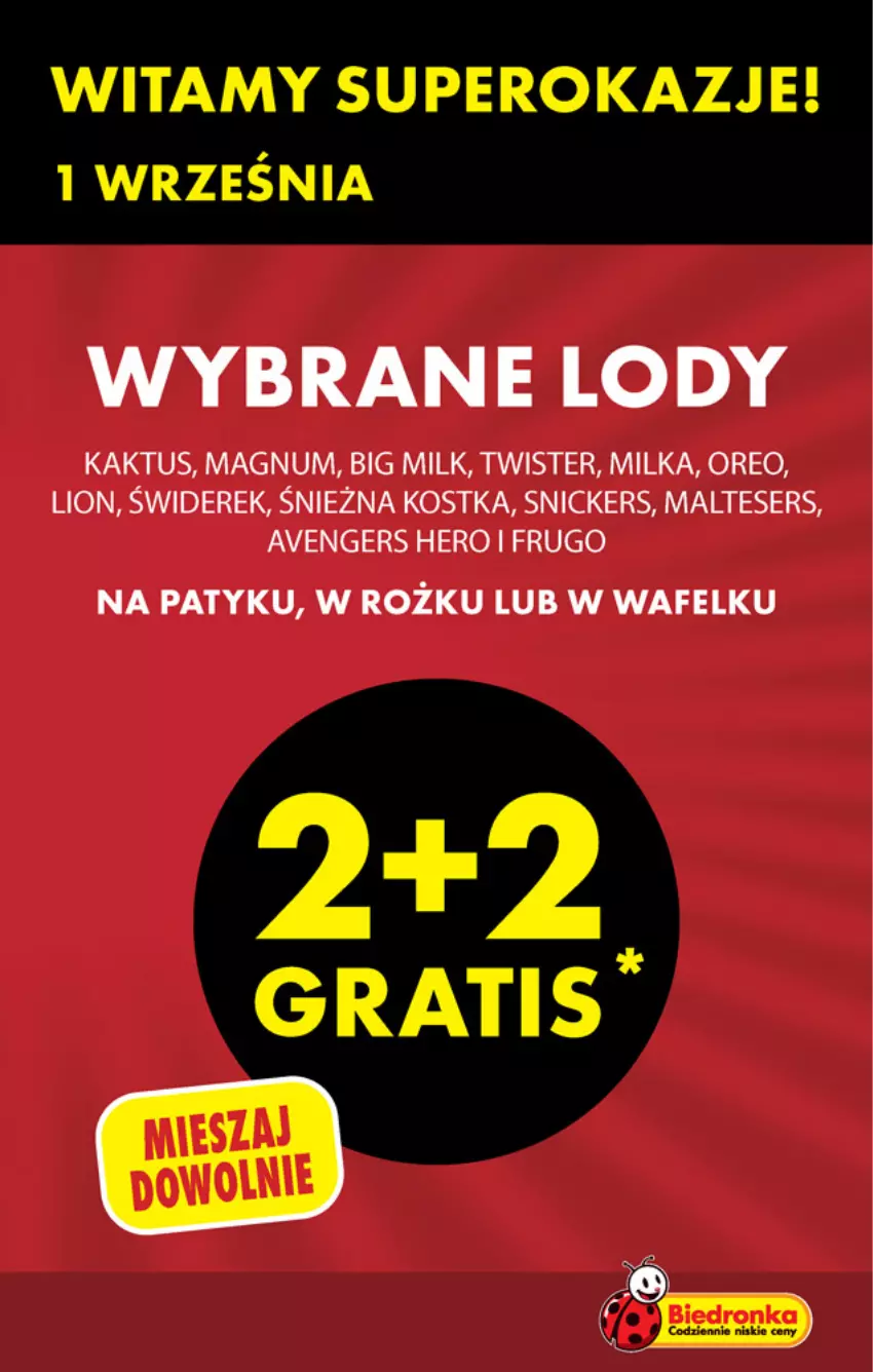 Gazetka promocyjna Biedronka - W tym tygodniu - ważna 30.08 do 04.09.2021 - strona 7 - produkty: Avengers, Big Milk, Kaktus, Lion, Lody, Milka, Oreo, Ser, Snickers