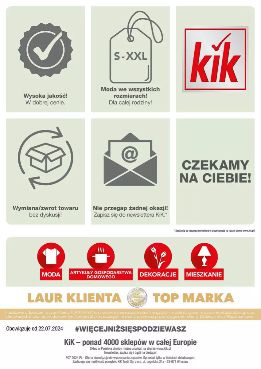 Gazetka promocyjna Kik - ważna 22.07 do 14.09.2024 - strona 11 - produkty: Fa, Laur, Moda, Sok, Tera, Top