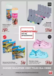 Gazetka promocyjna Kik - Gazetka - ważna od 14.09 do 14.09.2024 - strona 6 - produkty: Samochód, Karp, Skarpetki, Clogsy, Dzieci, Hot Wheels, Fa