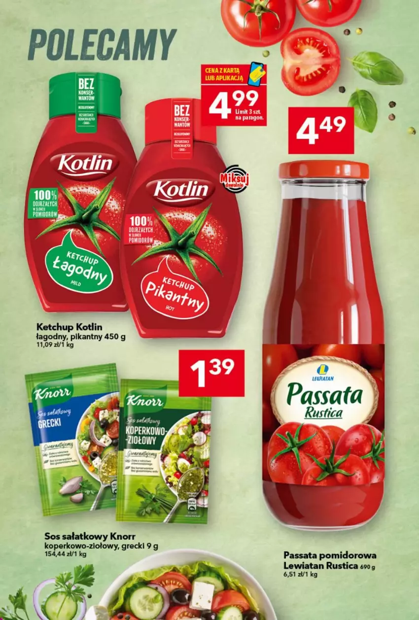 Gazetka promocyjna Lewiatan - Gazetka ogólnopolska - ważna 30.07 do 05.08.2026 - strona 4 - produkty: Ketchup, Knorr, Kotlin, Rust, Sałat, Sos