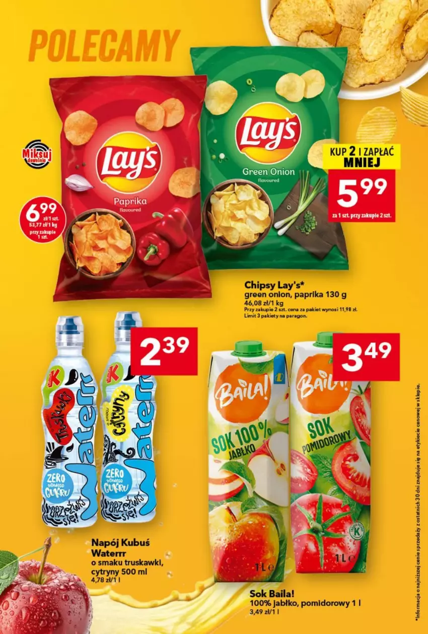 Gazetka promocyjna Lewiatan - Gazetka ogólnopolska - ważna 30.07 do 05.08.2026 - strona 7 - produkty: Chipsy, Kubuś, Napój, Truskawki