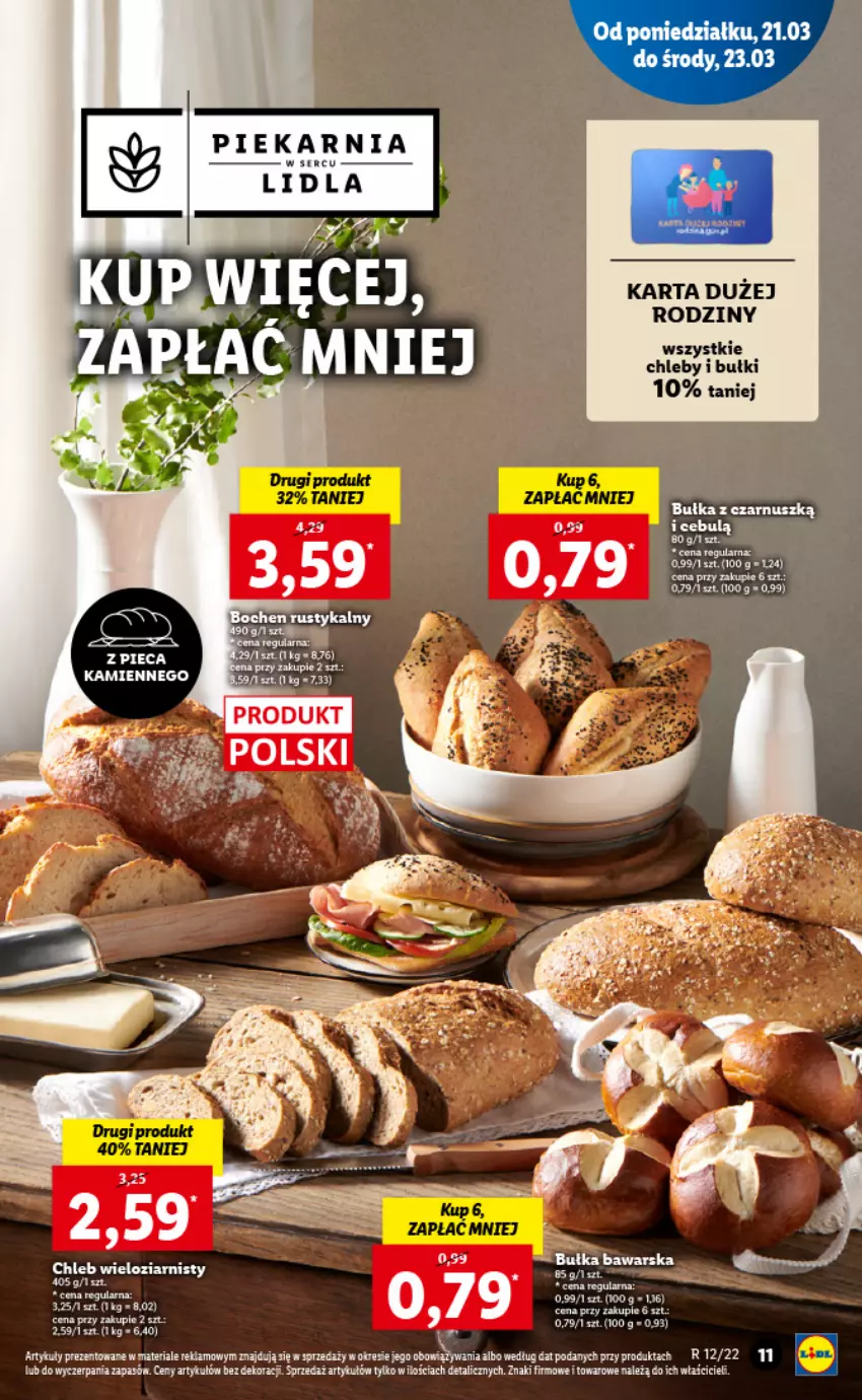 Gazetka promocyjna Lidl - GAZETKA - ważna 21.03 do 23.03.2022 - strona 11 - produkty: AEG, Bułka, Chleb, Chleb wieloziarnisty, Piec