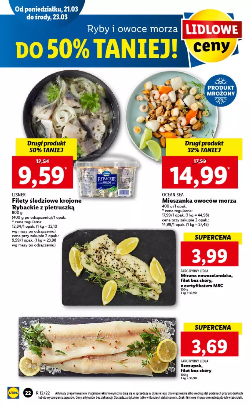 Gazetka promocyjna Lidl - GAZETKA - ważna 21.03 do 23.03.2022 - strona 22 - produkty: Lisner, Miruna, Mus, Pietruszka, Zupa