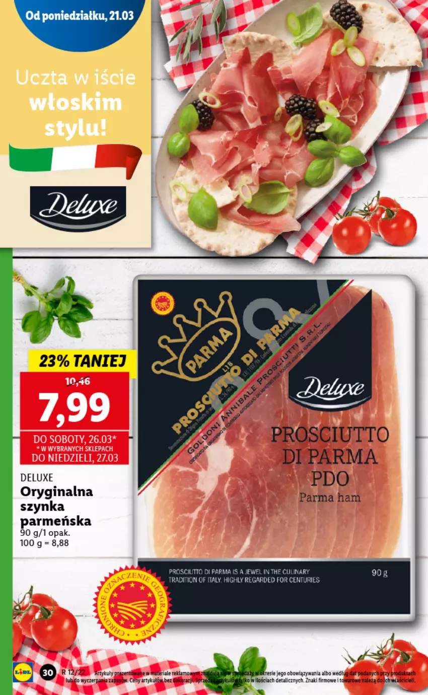 Gazetka promocyjna Lidl - GAZETKA - ważna 21.03 do 23.03.2022 - strona 30 - produkty: Fa, Gin, Prosciutto, Szynka