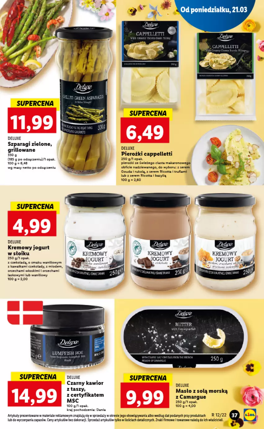 Gazetka promocyjna Lidl - GAZETKA - ważna 21.03 do 23.03.2022 - strona 37 - produkty: Bazyl, Fa, Gouda, Grill, Jogurt, Kawa, Kawior, Makaron, Masło, Pellet, Ser