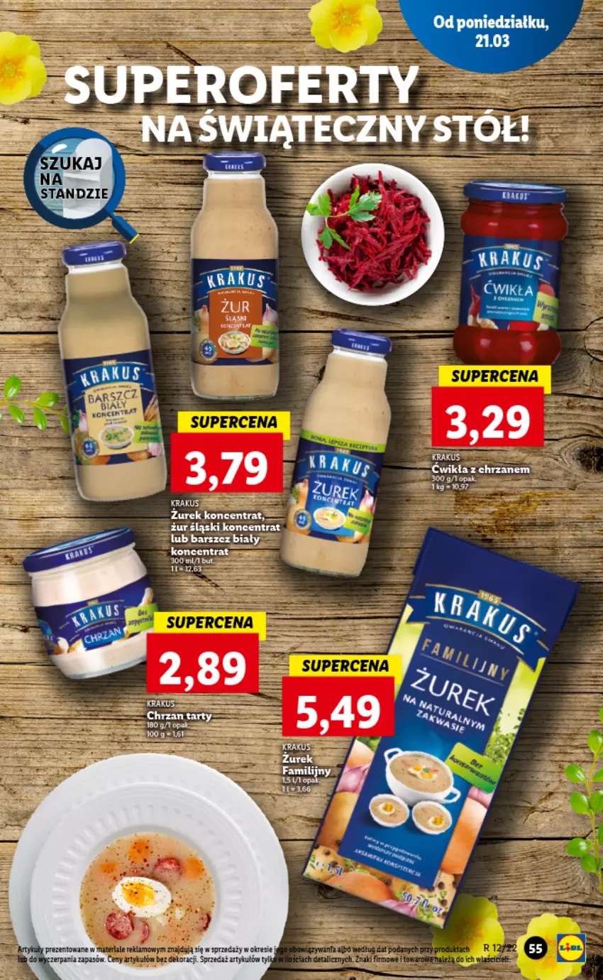 Gazetka promocyjna Lidl - GAZETKA - ważna 21.03 do 23.03.2022 - strona 55 - produkty: Chrzan, Krakus