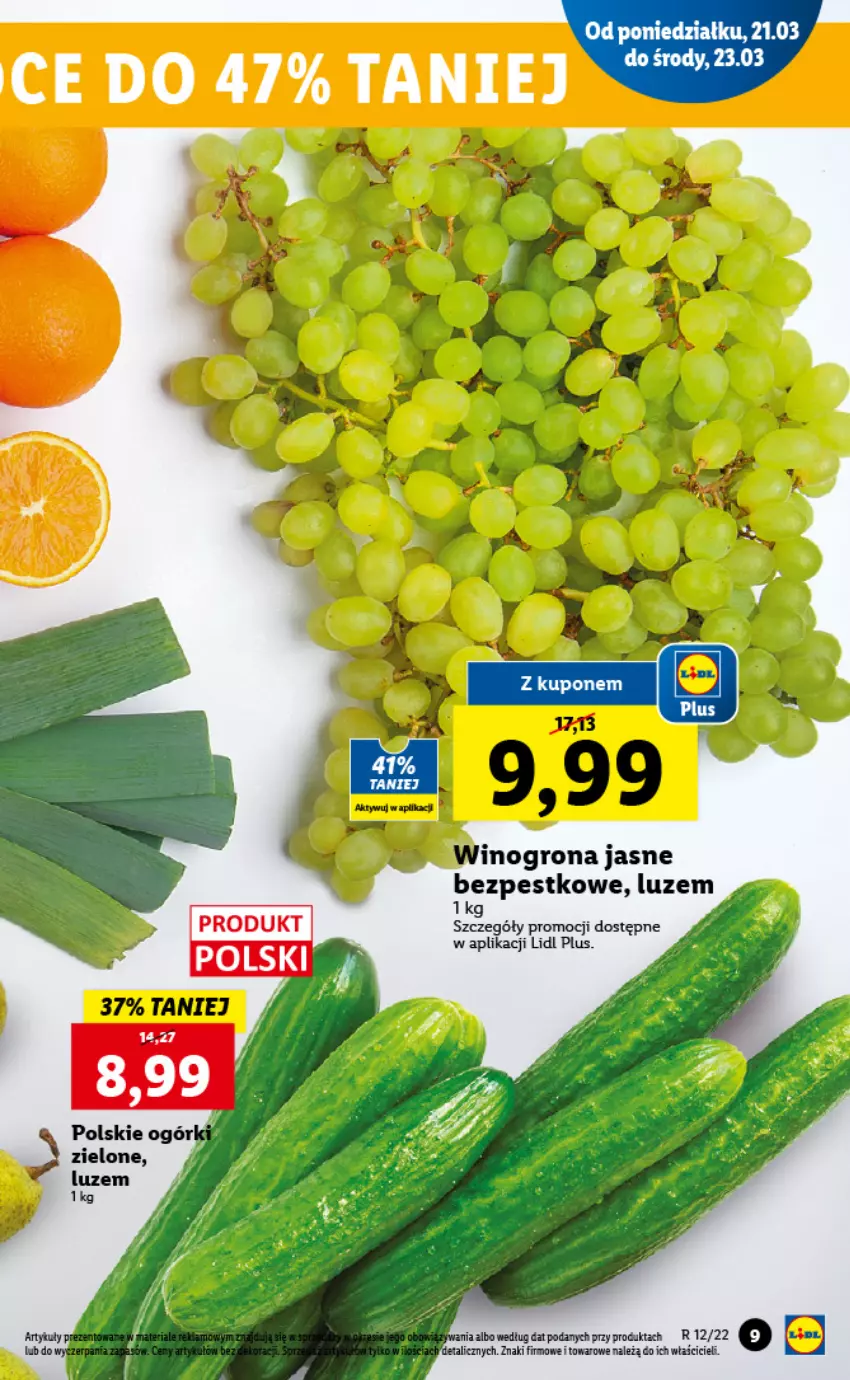 Gazetka promocyjna Lidl - GAZETKA - ważna 21.03 do 23.03.2022 - strona 9 - produkty: Wino, Winogrona