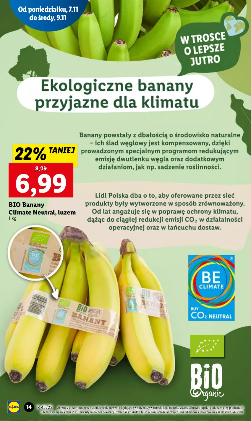 Gazetka promocyjna Lidl - GAZETKA - ważna 07.11 do 09.11.2022 - strona 14 - produkty: Banany