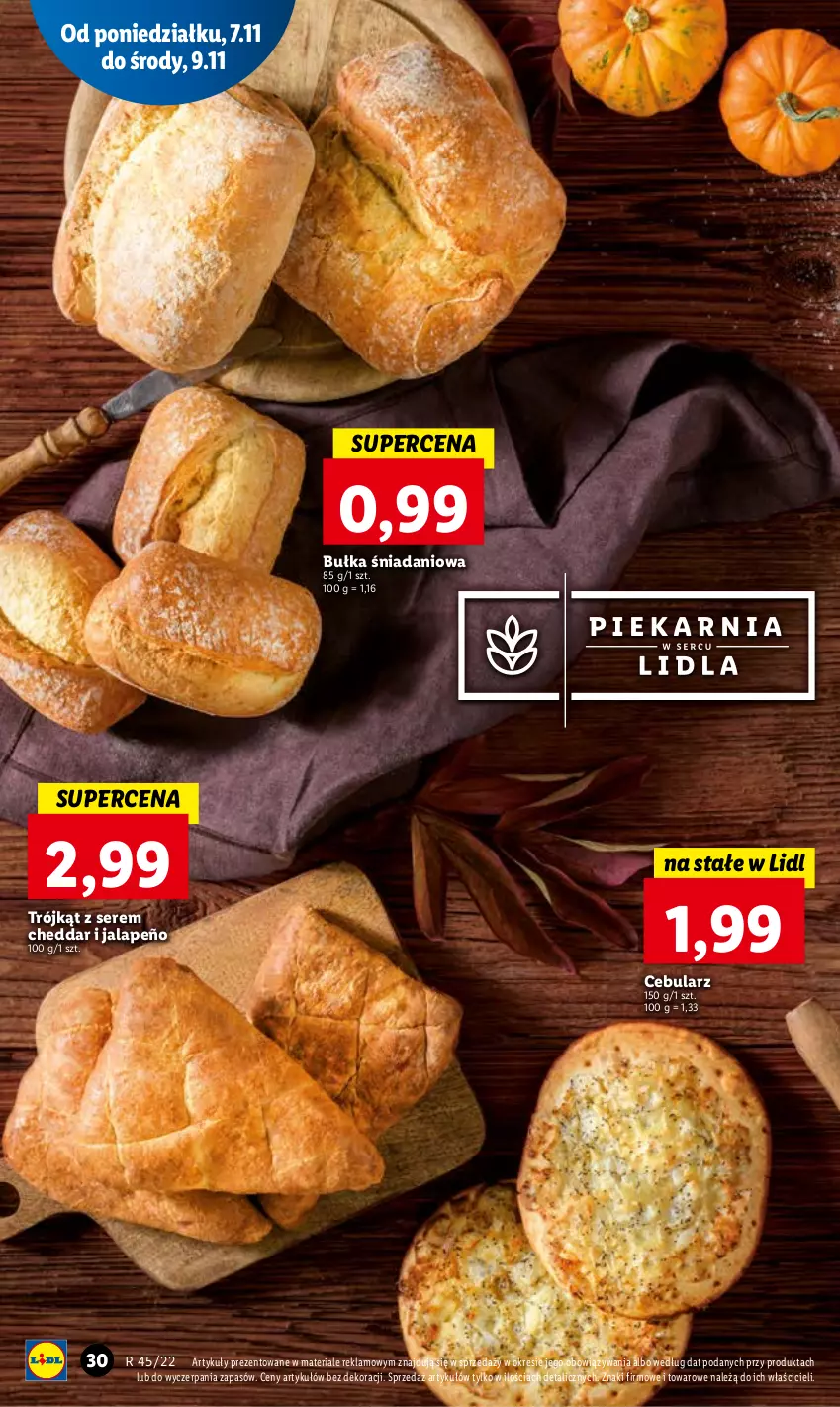 Gazetka promocyjna Lidl - GAZETKA - ważna 07.11 do 09.11.2022 - strona 34 - produkty: Bułka, Cebula, Cheddar, Danio, Ser