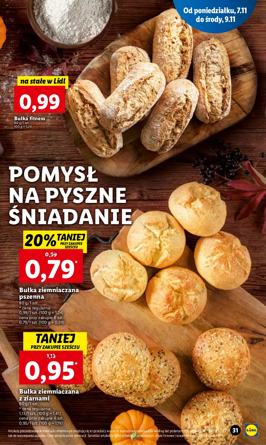Gazetka promocyjna Lidl - GAZETKA - ważna 07.11 do 09.11.2022 - strona 35 - produkty: Bułka, Bułka fitness
