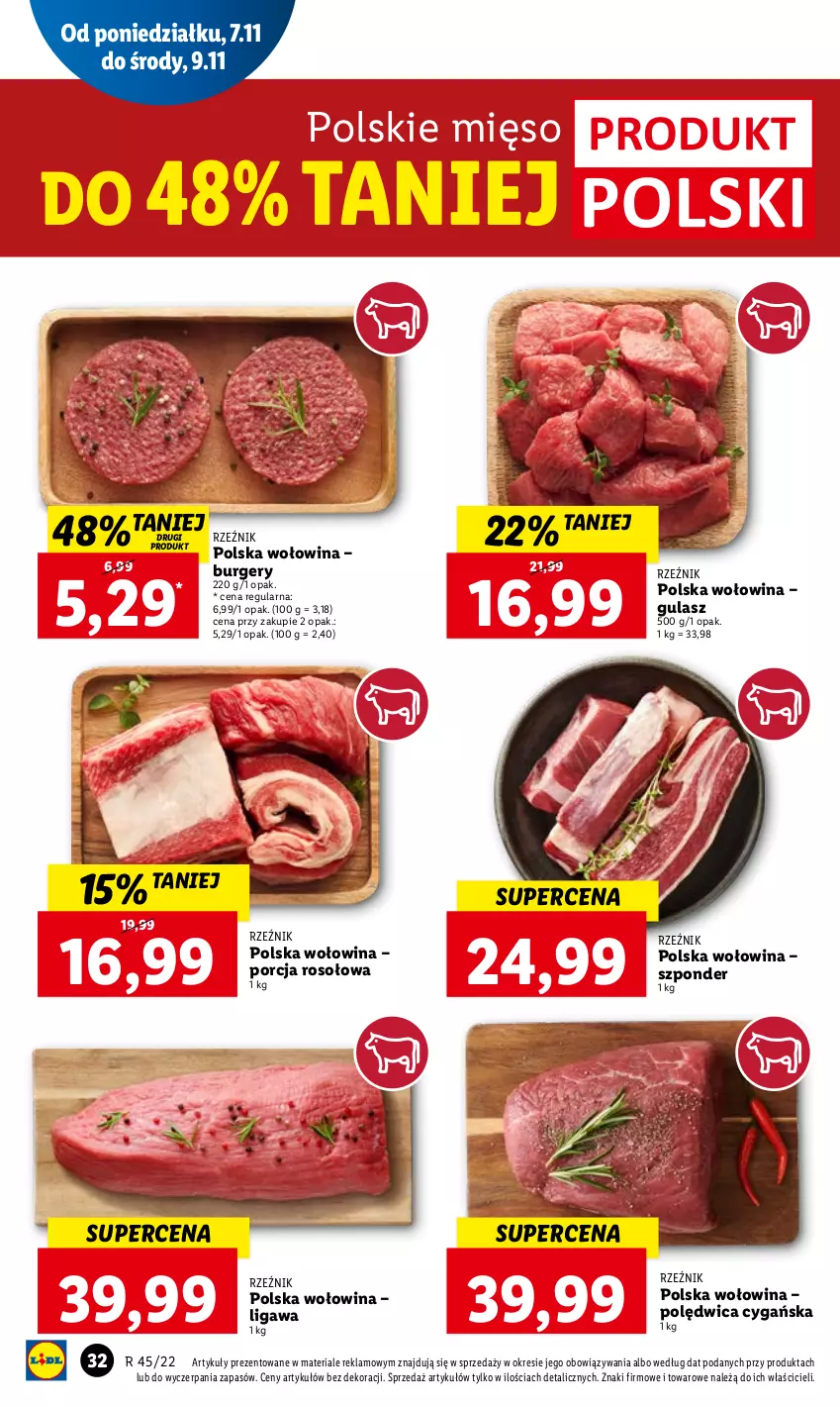 Gazetka promocyjna Lidl - GAZETKA - ważna 07.11 do 09.11.2022 - strona 36 - produkty: Burger, Mięso, Polędwica, Por, Wołowina