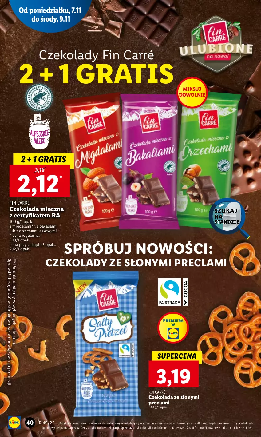 Gazetka promocyjna Lidl - GAZETKA - ważna 07.11 do 09.11.2022 - strona 44 - produkty: Czekolada, Czekolada mleczna, Gra