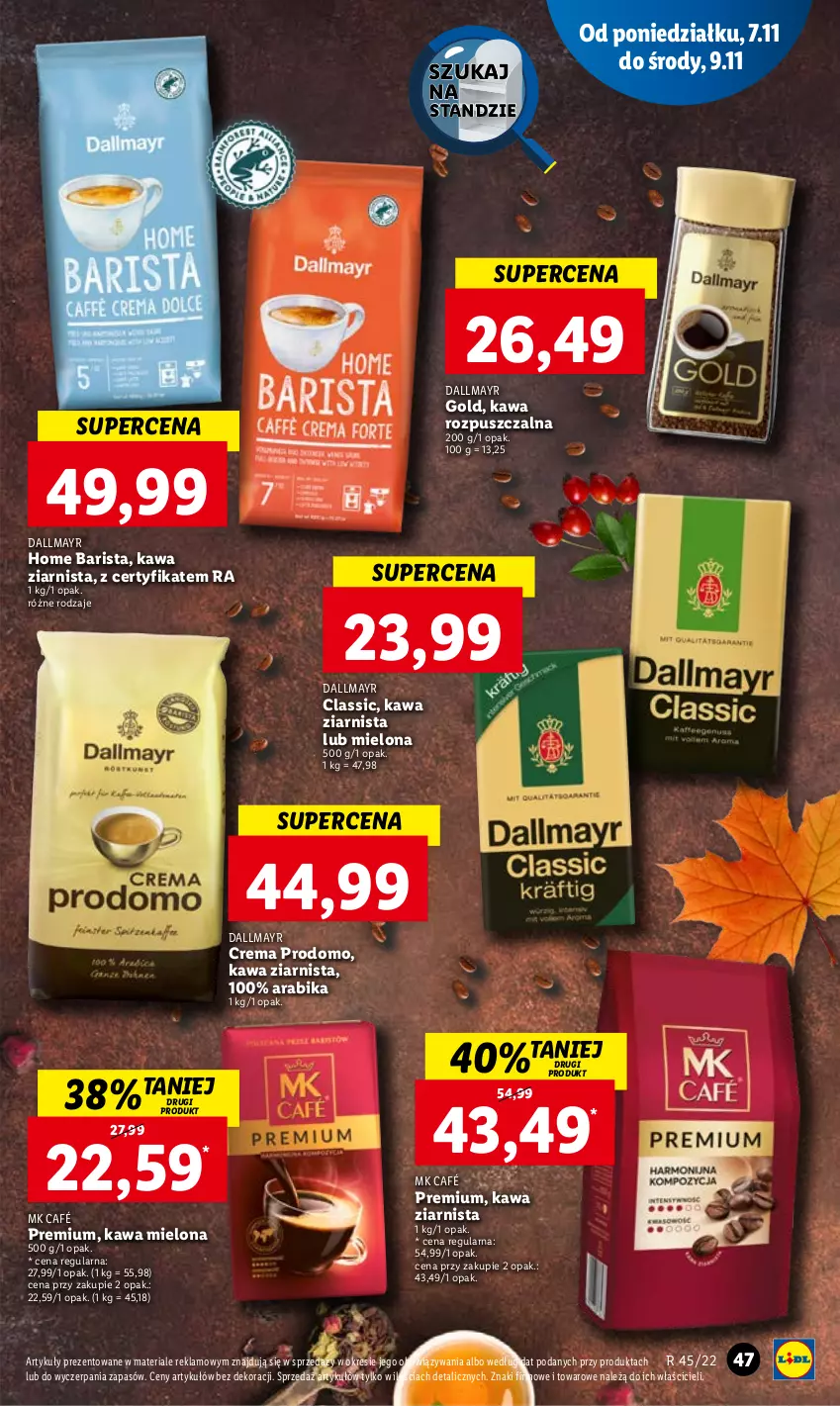 Gazetka promocyjna Lidl - GAZETKA - ważna 07.11 do 09.11.2022 - strona 51 - produkty: Dallmayr, Kawa, Kawa mielona, Kawa rozpuszczalna, Kawa ziarnista