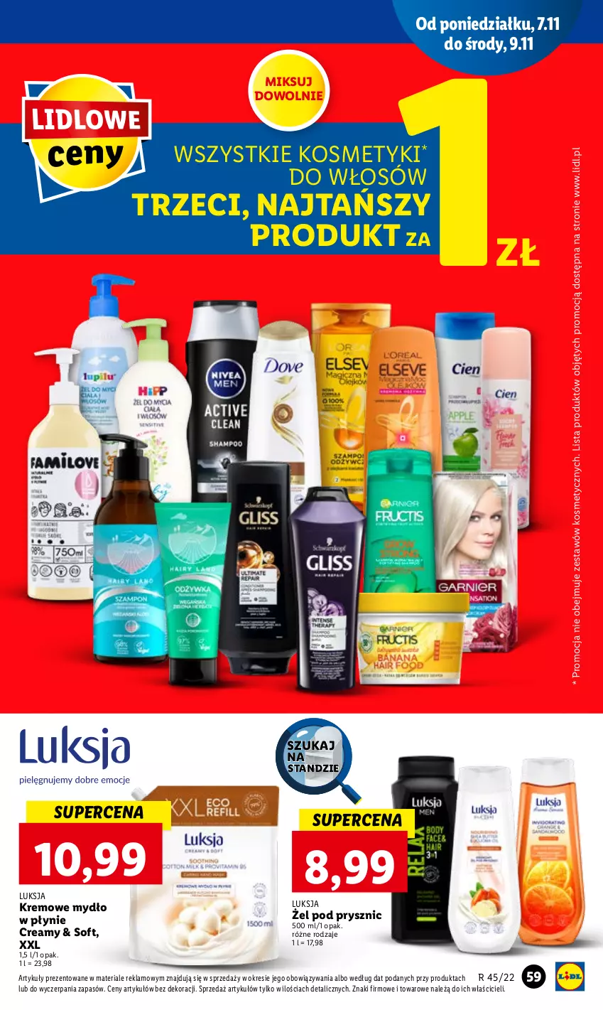 Gazetka promocyjna Lidl - GAZETKA - ważna 07.11 do 09.11.2022 - strona 65 - produkty: Luksja, Mydło, Mydło w płynie