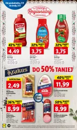 Gazetka promocyjna Lidl - GAZETKA - Gazetka - ważna od 09.11 do 09.11.2022 - strona 32 - produkty: Ketchup, Krakus, Ser, Kiełbasa krakowska, Szynka konserwowa, Szynka, Kotlin, Kabanos, Pudliszki, Kiełbasa