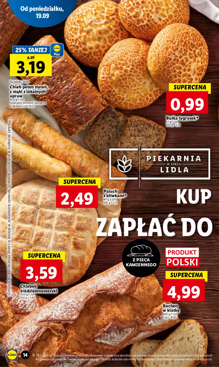 Gazetka promocyjna Lidl - GAZETKA - ważna 19.09 do 21.09.2022 - strona 16 - produkty: Bułka, Chleb, Gry, Piec