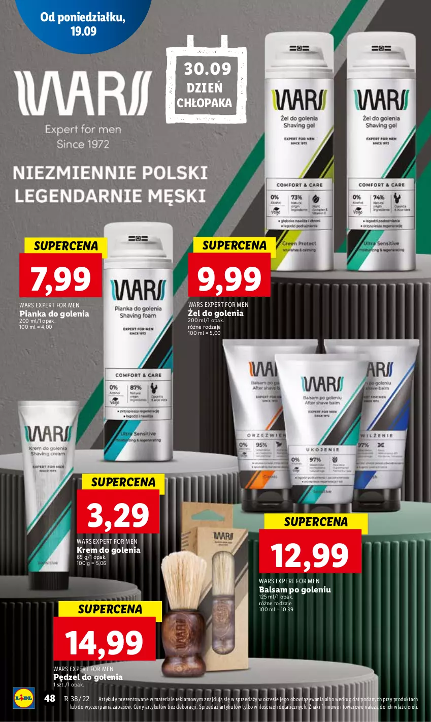 Gazetka promocyjna Lidl - GAZETKA - ważna 19.09 do 21.09.2022 - strona 50 - produkty: Balsam po goleniu, Krem do golenia, Pędzel do golenia, Pianka do golenia