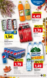 Gazetka promocyjna Lidl - GAZETKA - Gazetka - ważna od 21.09 do 21.09.2022 - strona 37 - produkty: Gin, Napój energetyczny, Pepsi max, Coca-Cola, LANA, Pepsi, Schweppes, Napój gazowany, Woda niegazowana, Woda, Napój, Olej