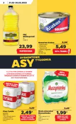 Gazetka promocyjna Netto - Gazetka spożywcza - Gazetka - ważna od 26.02 do 26.02.2022 - strona 2 - produkty: Piwa, Piwo, Krakus, Ser, Mus, Gra, Tyskie, Muszynianka, Woda mineralna, Woda, Olej