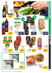 Gazetka promocyjna Carrefour - Gazetka Carrefour - Gazetka - ważna od 21.08 do 21.08.2021 - strona 13 - produkty: Majonez, Ketchup, Sos, Sok, Mus, Gin, 7up, Pepsi max, Papier, Hamburger, Winiary, Mirinda, Pepsi, Ręcznik, Rolki, Burger, Napój gazowany, Kotlin, Dan Cake, Kaszanka, Ręczniki papierowe, Grill, Kamis, Kasza, Napój, Nektar, Musztarda, Hortex