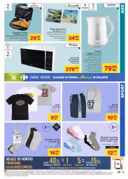 Gazetka promocyjna Carrefour - Gazetka Carrefour - Gazetka - ważna od 21.08 do 21.08.2021 - strona 23 - produkty: Sok, Por, BIC, Przewód, Whirlpool, Rama, Waga łazienkowa, Czajnik, Szorty, Karp, T-shirt, Toster, Silan, Piast, Grzałka, Kuchenka mikrofalowa, Sport, Zelmer, Waga, Fa