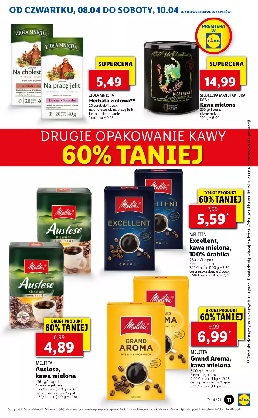 Gazetka promocyjna Lidl - Od Czwartku - ważna 08.04 do 10.04.2021 - strona 11 - produkty: Fa, Gra, Herbata, Kawa, Kawa mielona, Torebka