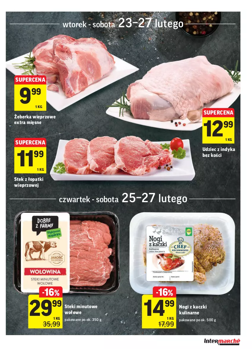 Gazetka promocyjna Intermarche - Okazje tygodnia - ważna 23.02 do 01.03.2021 - strona 11 - produkty: Stek, Udziec z indyka