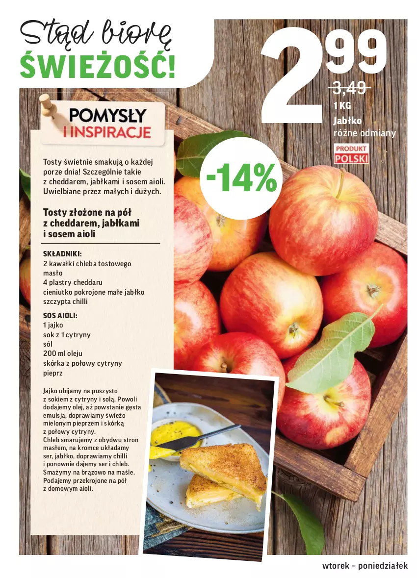 Gazetka promocyjna Intermarche - Okazje tygodnia - ważna 23.02 do 01.03.2021 - strona 6 - produkty: Cheddar, Chleb, Cytryny, Emulsja, Jabłka, Kawa, Masło, Olej, Pieprz, Por, Ser, Sok, Sól, Sos