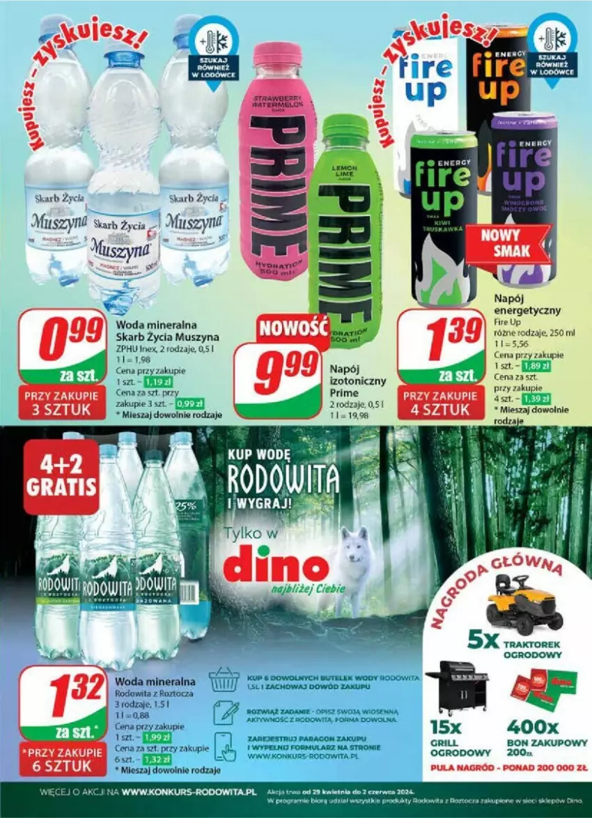 Gazetka promocyjna Dino - ważna 29.05 do 04.06.2024 - strona 23 - produkty: Anew, Gra, Grill, LG, Mus, Napój, Szyna, Woda, Woda mineralna