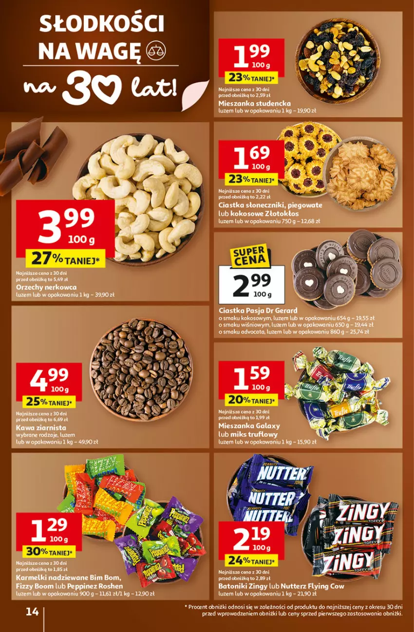Gazetka promocyjna Auchan - 30 Lat Hipermarket - ważna 22.01 do 28.01.2026 - strona 14 - produkty: Baton, Ciastka, Dr Gerard, Kokos, LG, Mieszanka studencka, Tonik