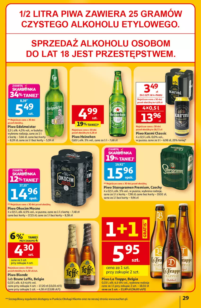Gazetka promocyjna Auchan - 30 Lat Hipermarket - ważna 22.01 do 28.01.2026 - strona 29 - produkty: Heineken, Karmi, Koc, LG, Okocim, Piwo