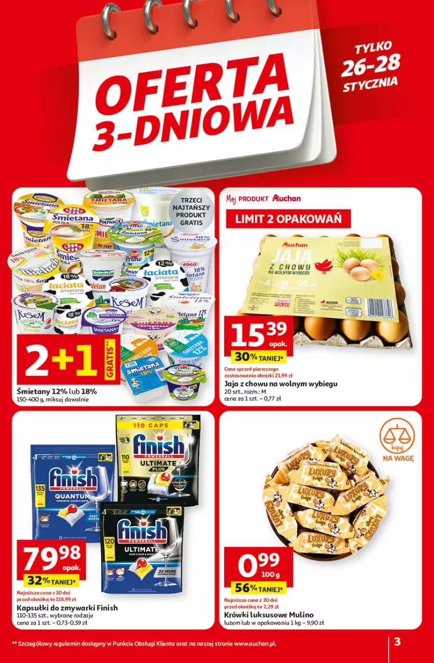Gazetka promocyjna Auchan - 30 Lat Hipermarket - ważna 22.01 do 28.01.2026 - strona 3 - produkty: Dada, Finish, Gra, Jaja, Zmywarki