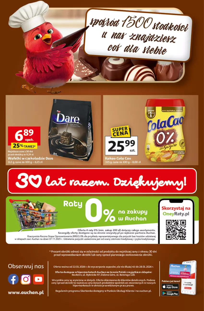 Gazetka promocyjna Auchan - 30 Lat Hipermarket - ważna 22.01 do 28.01.2026 - strona 45 - produkty: Gra, Kakao, Kosz, Top