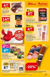 Gazetka promocyjna Auchan - 30 Lat Hipermarket - Gazetka - ważna od 28.01 do 28.01.2026 - strona 21 - produkty: Krakus, Sok, Por, BIC, Salami, Sokołów, Gnocchi, Kawa, Kopytka, Szynka, Boczek, Kiełbasa