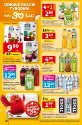 Gazetka promocyjna Auchan - 30 Lat Hipermarket - Gazetka - ważna od 28.01 do 28.01.2026 - strona 28 - produkty: Sok, Mus, Napój energetyczny, Coca-Cola, Tiger, Lipton, Tymbark, Fanta, Woda, Sprite, Napój, Cisowianka, Hortex, Fa