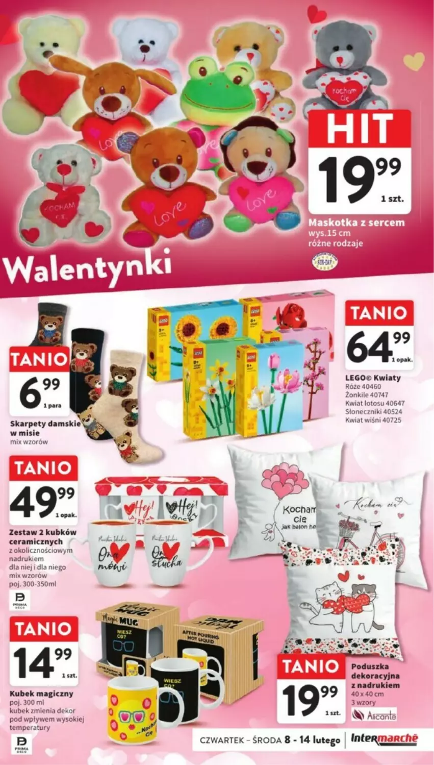 Gazetka promocyjna Intermarche - ważna 12.02 do 14.02.2024 - strona 17 - produkty: Karp, Koc, Kubek, LEGO, Poduszka, Poduszka dekoracyjna, Sok